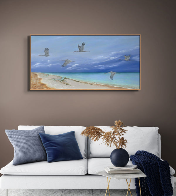 Flight in a Storm - canvas